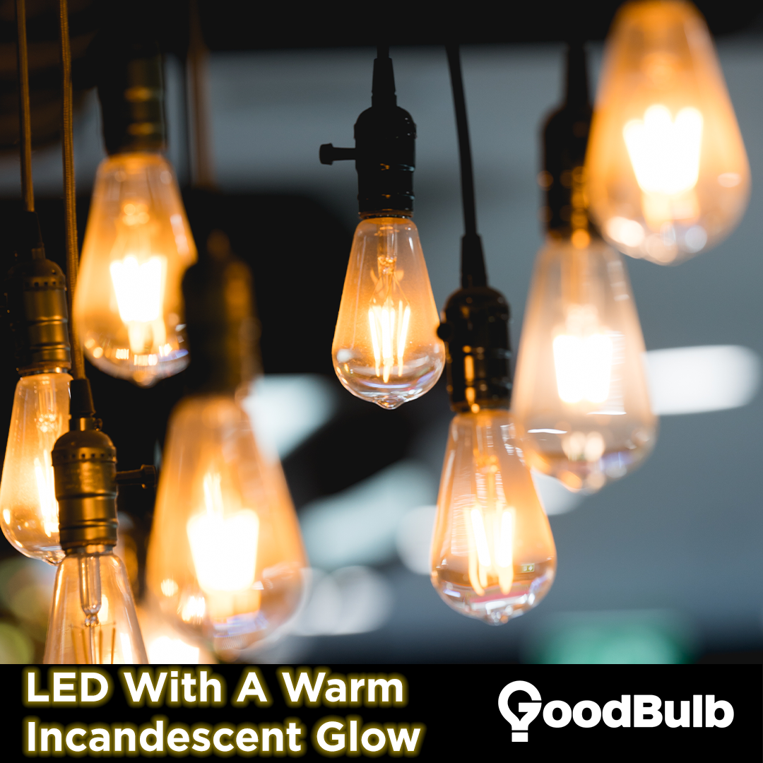 GoodBulb LED with a warm Amber like glow.