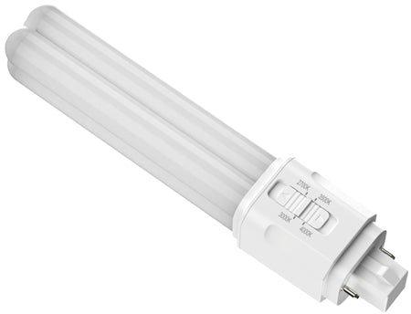 Light Efficient Design 2-Pin LED PL Retrofit Lamp - G24d/G24q Base - 9W - CCT Selectable - 1,243 Lumens - Omni-Directional - 120-277V
