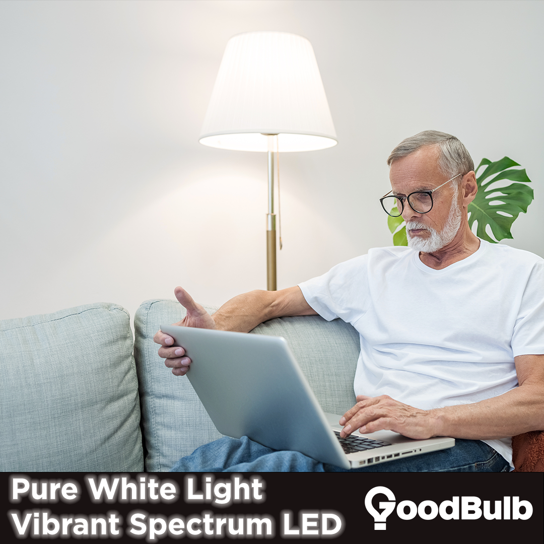 Pure white light with a vibrant spectrum of light with GoodBulb lighting.