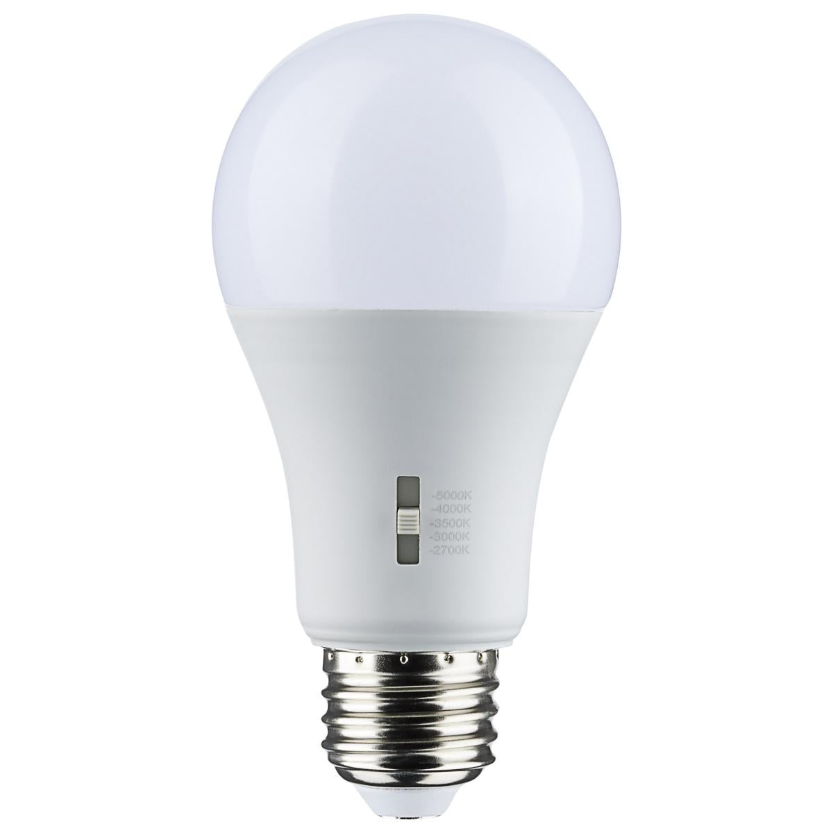 12 Watt A19 LED; Medium Base; CCT Selectable; 120 Volt; White Finish