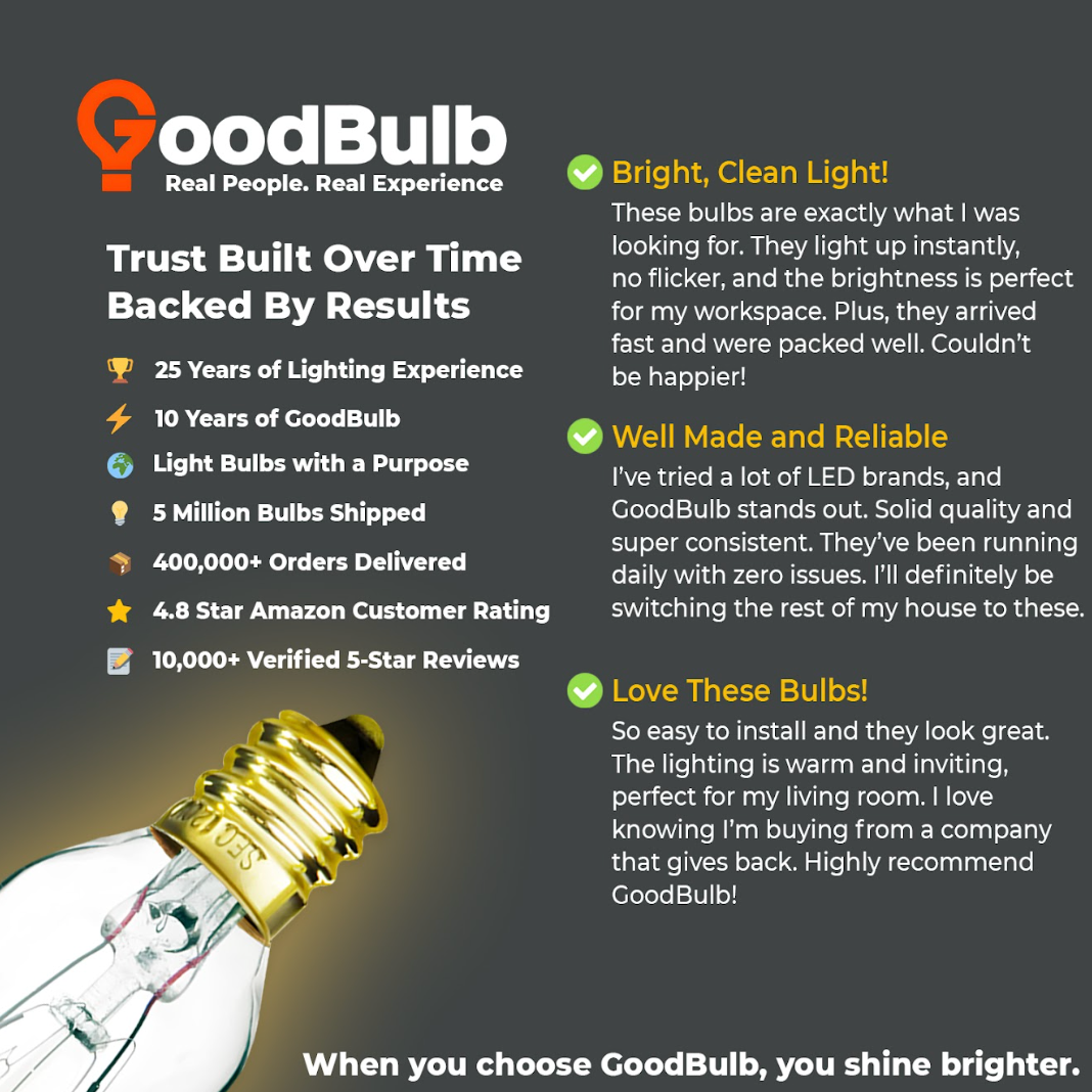 Positive testimonial on long-lasting performance of GB25WT6.5E12CL8 salt lamp replacement bulb