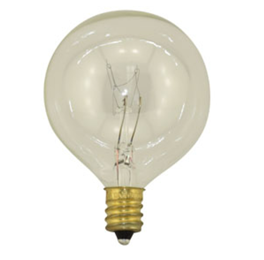 GoodBulb 60W G16.5 Clear Globe – Warm White 2700K Dimmable E12 Candelabra Decorative Incandescent Lamp