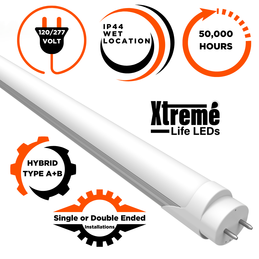 14 Watt non dimmable LED T8 vibrant cool white. 1977 lumens with single of double ended installations.