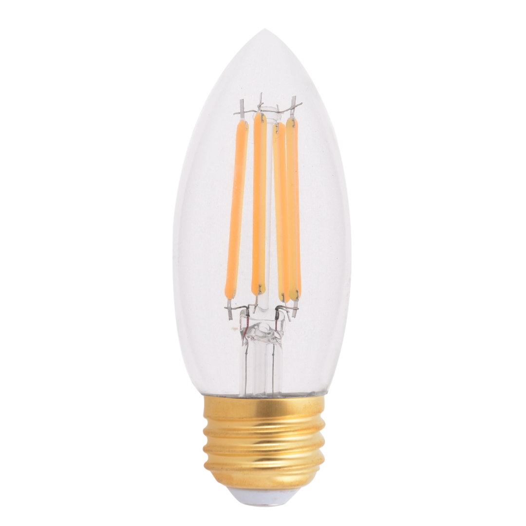 GoodBulb's E26 crystal LED light bulb made for Chandeliers. High CRI that emits a incandescent glow.