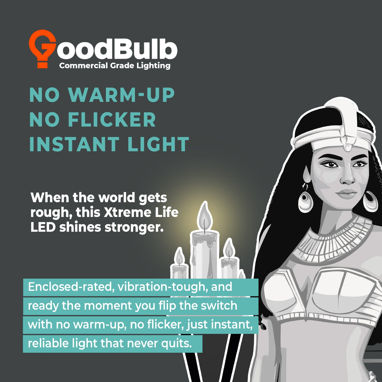 XL9A19ND40K LED A19 Bulb Features - Non-Dimmable, 25,000 Hour Lifespan, 4000K