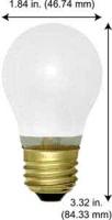 60W A15 Frosted Bulb - Safe Shield E26 130V