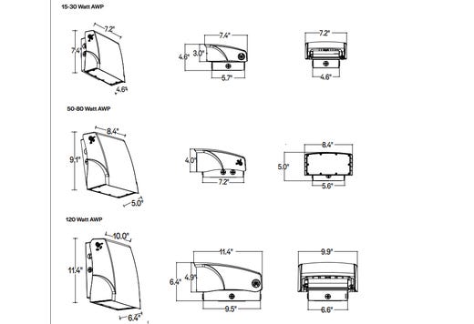 Adjustable LED Wall Pack – 60W/70W/80W, CCT Selectable, Photocell