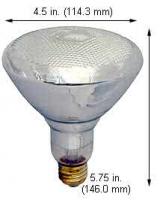 55W BR38 Flood Light Bulb – 130V Clear Indoor/Outdoor E26 Base (4,000 Hrs Life)