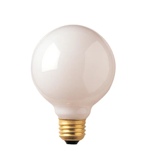 GoodBulb | 25W G25 Globe Bulb | White Finish | E26 Medium Base | 130V | 2700K Warm White | Dimmable(1-Pack)
