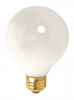 GoodBulb 25W G25 Globe Bulb – 130V | White Finish | E26 Base | 2,500 Hours | C-9 Filament(2-Pack)