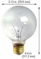 GoodBulb 60W G25 Globe Incandescent Lamp – Clear | E26 Base | 130V | 1500 Hr Life(2-Pack)