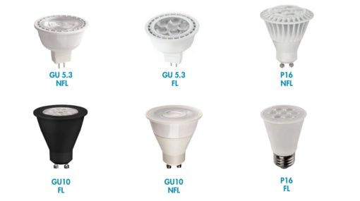 GoodBulb | LED MR16 GU5.3 Narrow Flood | 7W | 3000K Warm White | 500 Lumens | 20° Beam | Dimmable | 12V(2-Pack)