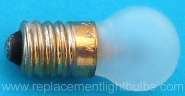 Miniature Screw Lamp – E10 Base – 6 Volt, 2.4 Watt, Frosted G4.5 Globe Bulb – C-2R Filament – 200 Hour Life – Healthcare & Scientific Applications