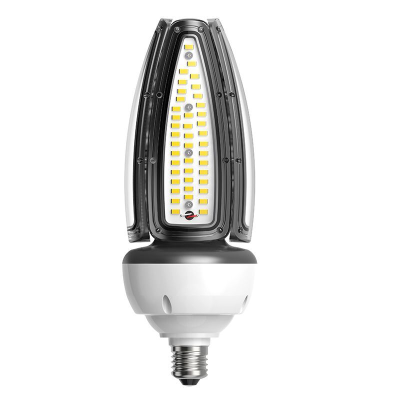 400w EQUIVALENT - 50 WATT NON-DIMMABLE LED ACORN - 84 CRI - PLATINUM PURE WHITE - 7000 LUMENS - 5000 KELVIN - ROUGH SERVICE - 50,000 HOURS & 5 YEAR