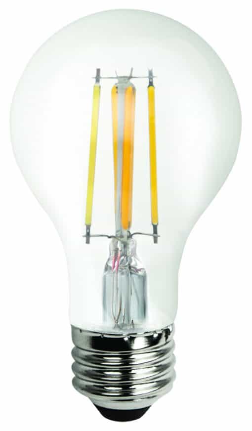 4.5-Watt A19 LED Filament Bulb – 2200K Warm Amber Glow, Dimmable E26 Base Vintage Light (40W Equivalent)