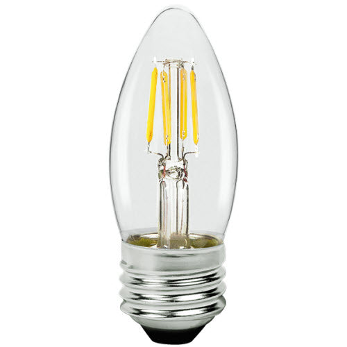 40W Equal Dimmable B11 3000K E26 Clear 95CRI