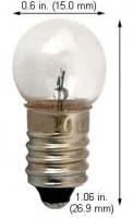 425 Miniature Incandescent Lamp – G4.5 Shape, 5V 0.5A, E10 Screw Base, Clear Finish