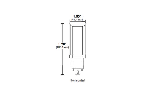 LED Bypass Plug-In Horizontal Bulb – 10W, 4100K, G24q/GX24q/G24d/GX24d Base, 120-277V
