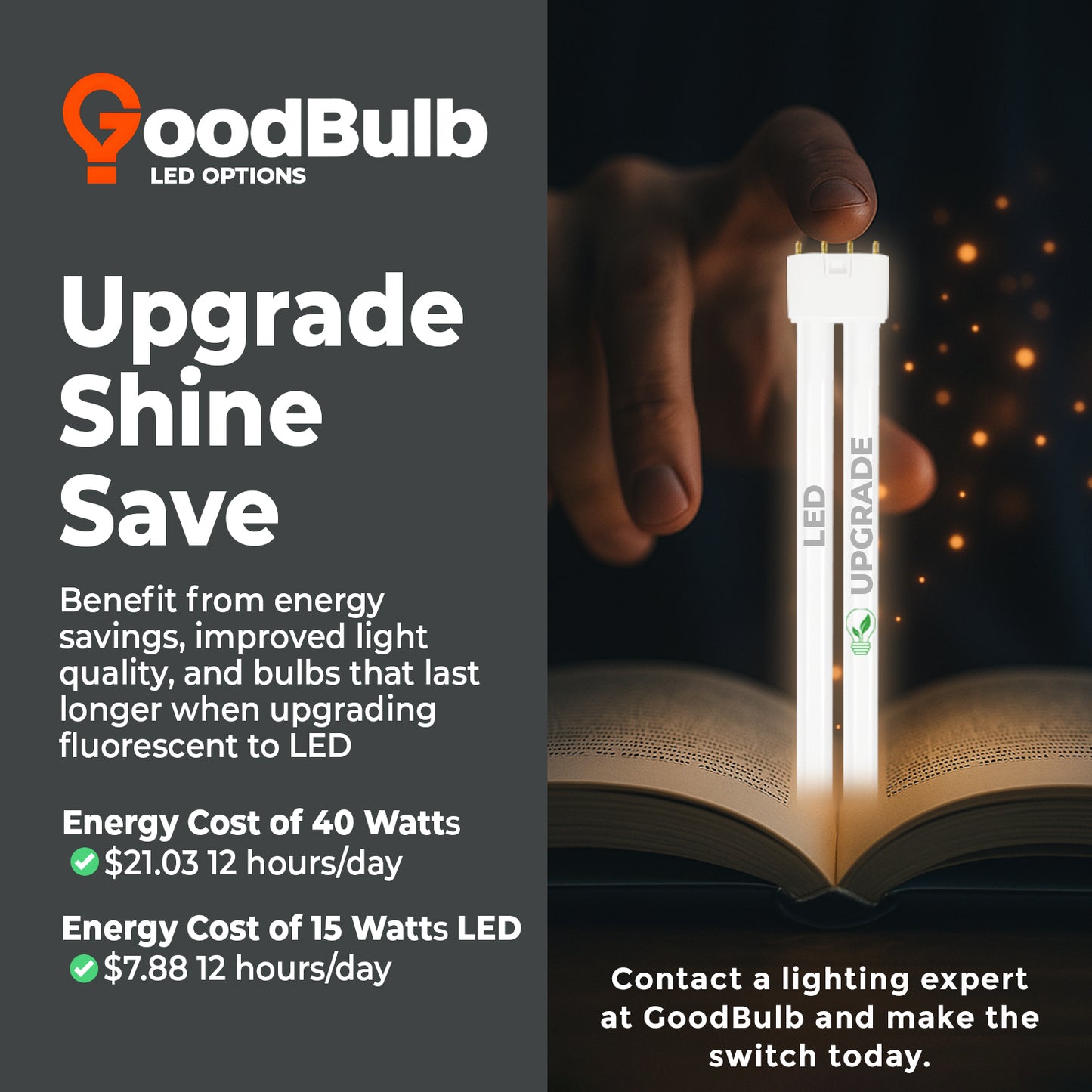 PLL40/865 - 40 Watt - 22.5 Inch Twin Tube CFL - 4-pin 2G11 Base - 6500K Full Spectrum 2800 Lumen - 12000 Life Hours
