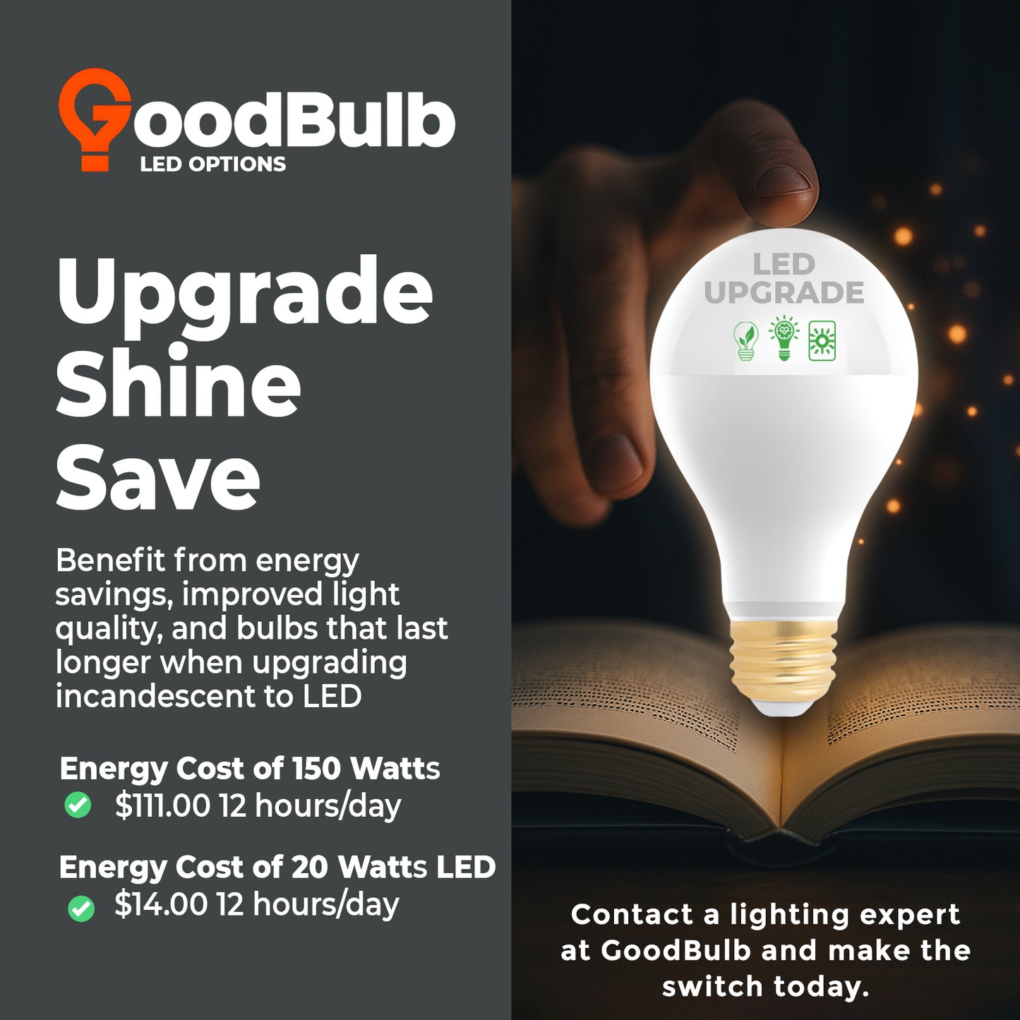 150 WATT UPGRADE - 20 WATT DIMMABLE A Shape - ROUGH SERVICE LEDS - PLATINUM PURE WHITE LIGHT - 2600 LUMENS - 5000 KELVIN - 25,000 HOURS & 5 YEAR WARRANTY