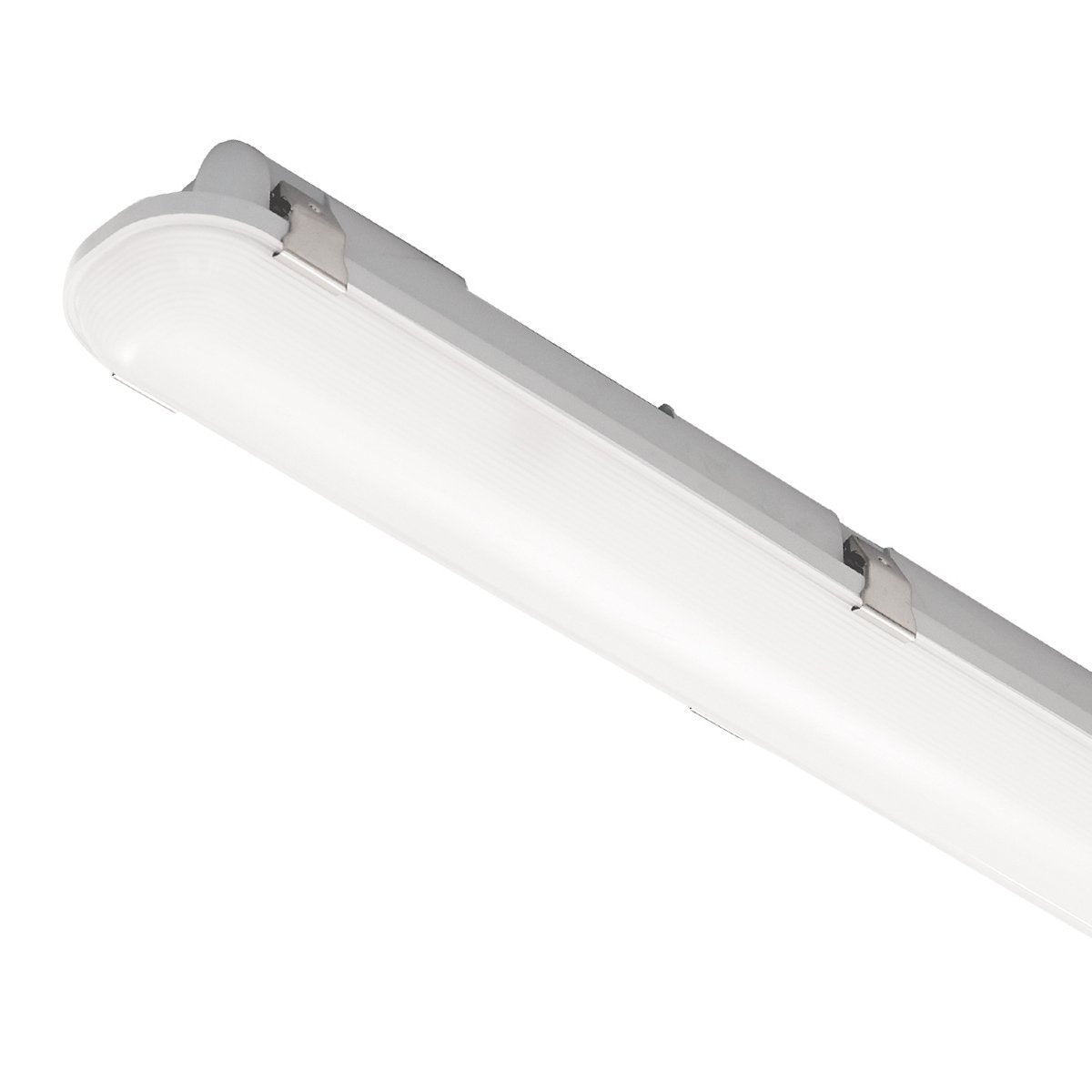 4FT LED Vapor Tight Light, 34/38/45W, 3500K/4000K/5000K, IP65 Wet Rated – 134 lm/W, 0-10V Dimmable, Smart Sensor Ready