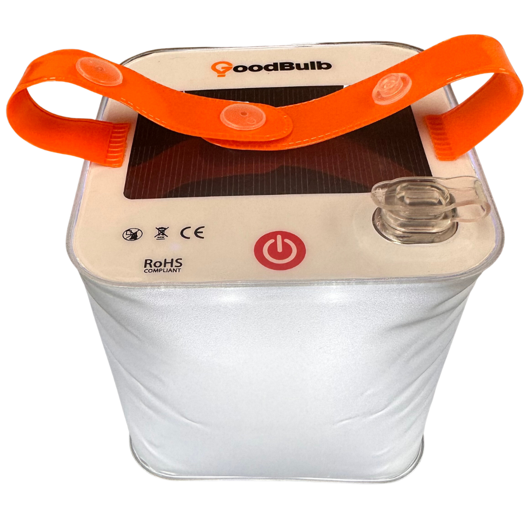 Inflatable Solar portable lantern to help people without a electricity.
