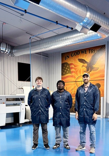 GoodBulb crew on the SMT line