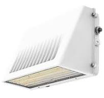 Full Cutoff LED Wall Pack - White Finish - 90W/63W/45W Selectable - 14,900 Lumens - 3 CCT Selectable - 120-277V - 320W Equal