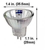 20W 12V MR11 GZ4 Halogen Flood Bulb – 30° Beam, Clear Finish