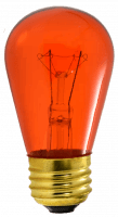 11W S14 Transparent Orange Bulb – Vibrant & Decorative Lighting