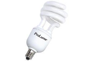 CFL T2 Spiral Bulb, 13W, 5000K, Candelabra (E12) Base, Non-Dimmable