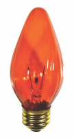 25W Amber F15 Decorative Bulb – E26 Base | Transparent Finish – 130V