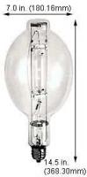 M1000U / 4K / WB 1000W Metal Halide Lamp – BT56 Clear E39 Base