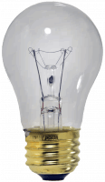 40W A15 Clear Bulb – E26 Base, 130V – Appliance/Fridge/Oven Use