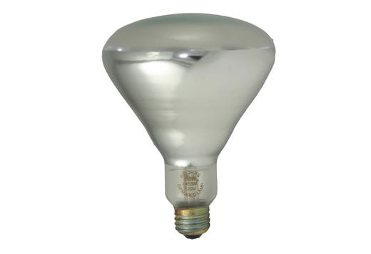 Incandescent BR40 Clear Heat Lamp 125W Medium (E26) Base 120V Dimmable