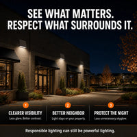 Dark Sky LED Wall Pack, 30/63/90/125W Selectable, 3 CCT