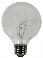 40W G25 Clear Globe Safe Shield 130V E26 Lamp – Shatter Resistant Decorative Lighting Bulb