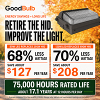 Traditional Wall Pack 60/90/100/120W Selectable commercial LED fixture, selectable wattage and CCT, 120-277V, DLC 5.1 Premium, utility rebate eligible