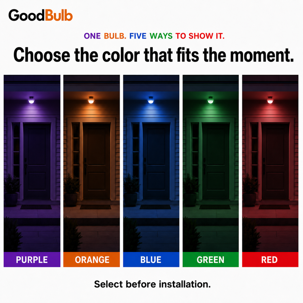 5-Color Select 60W Equal colored LED light bulb, A19, E26, 60W equivalent, blue cause bulb