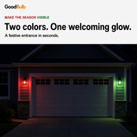 Red & Green 60W Equal colored LED light bulb, A19, E26, 60W equivalent, christmas cause bulb