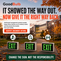 Tritium Exit Sign Kit Pre-Approval Required prepaid mail-back recycling kit, tritium · self-powered exit signs, certificate of recycling
