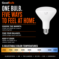 BR30 Medium Reflector LED reflector bulb, BR30, Selectable 2700K–5000K, 90+ CRI, dimmable, for recessed cans