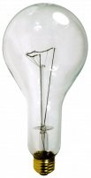 PS30 300W Clear Incandescent Light Bulb – E26 Medium Base, 130V, C-9/5 Filament – High Output Warm White Lighting for Industrial & Commercial Use
