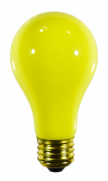 25W Bug Light Bulb – A19 Yellow Glow | E26 Base, 130V (2-Pack)