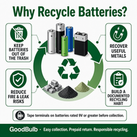 Dry-Cell Battery Kit 3.5-Gallon prepaid mail-back recycling kit, alkaline · nicad · nimh · li-ion, certificate of recycling