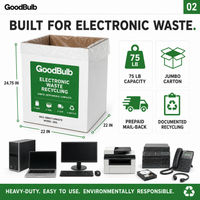 Electronic Waste Kit 2-Foot Jumbo prepaid mail-back recycling kit, computers · phones · circuit boards, certificate of recycling