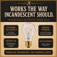 The 60-Watt incandescent light bulb, 60W A19 E26, 100 CRI, dimmable