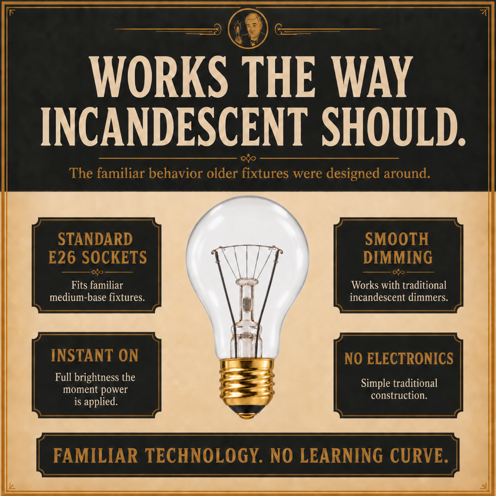 60-Watt Incandescent Light Bulb, Rough Service A19, Dimmable