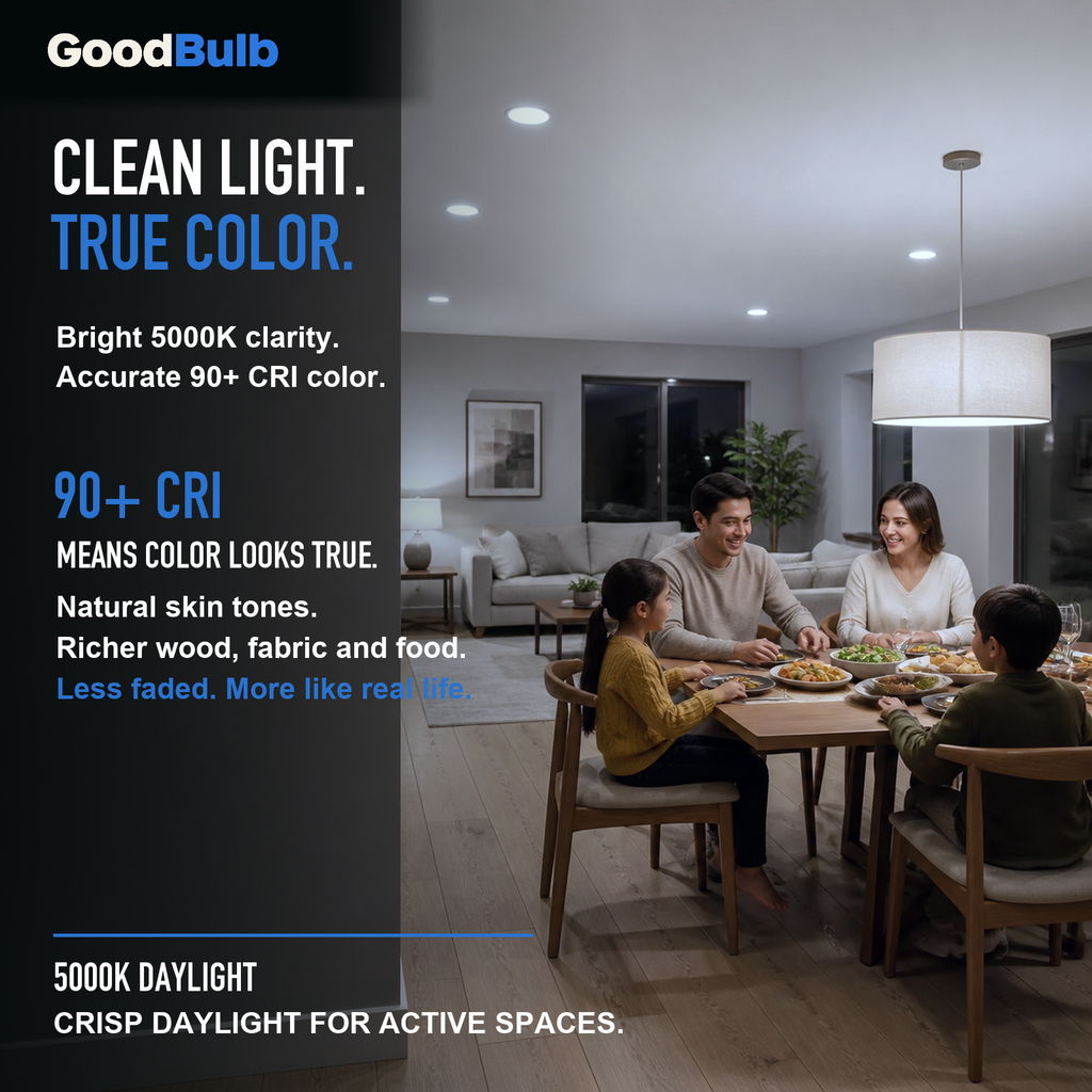 GoodBulb Daylight 5000K A19 LED bulb, made in USA, Fargo North Dakota