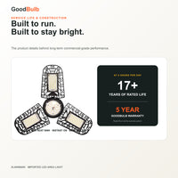 X-Wing Previous Generation high output LED bulb, 5000K daylight, E26 / EX39 Mogul, 120-277V, HID/halogen replacement